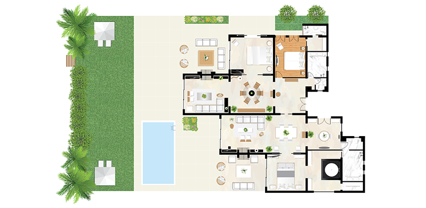 Mandola-Rosa-floorplan-Presidential-Beach-Residence-private-pool